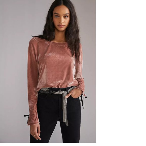 Anthropologie Open-Back Velvet Top - Picture 3 of 4